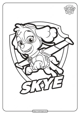 Free Printable Paw Patrol Skye Coloring Pages