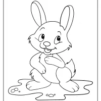 free printable rabbit coloring page for kids