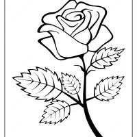 free printable rose branch coloring page