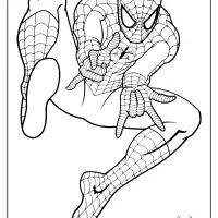 free printable spiderman hero coloring page