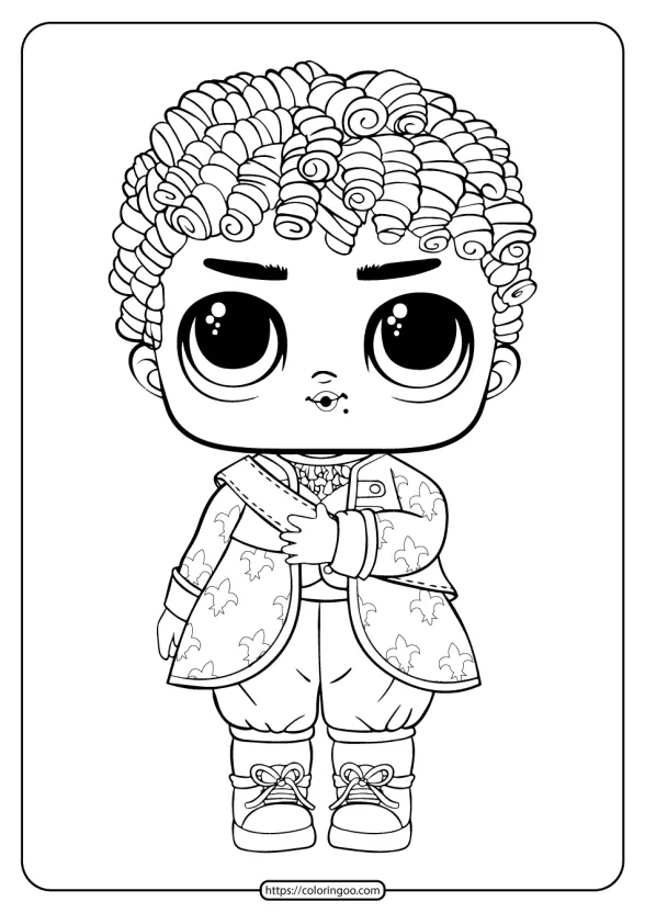 LOL Surprise Boys His Royal High Ney Coloring Page 1 lol surprise boys his royal high ney coloring page