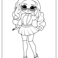 lol surprise omg class prez doll coloring page