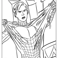 marvel spiderman peter parker pdf coloring page
