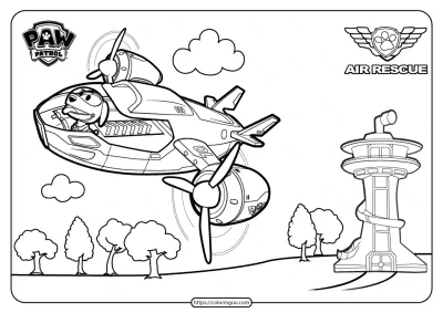 Paw Patrol and Friends Free Printable Air Patroller
