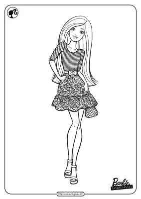 Printable Barbie Fashionistas Pdf Coloring Pages 01