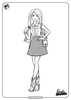 Printable Barbie Fashionistas Pdf Coloring Pages 03