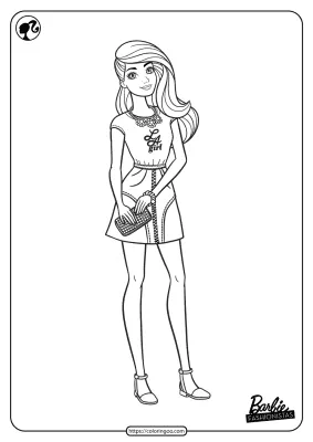 Printable Barbie Fashionistas Pdf Coloring Pages 05