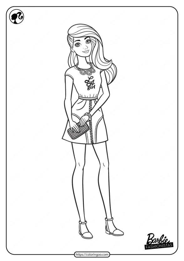Printable Barbie Fashionistas Pdf Coloring Pages 05 1 printable barbie fashionistas pdf coloring pages 05