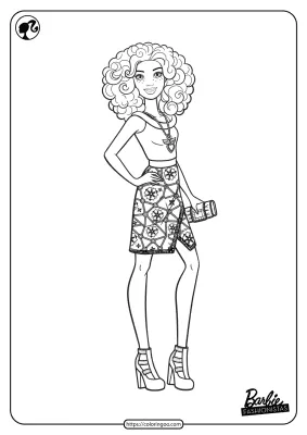 Printable Barbie Fashionistas Pdf Coloring Pages 08