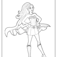 printable barbie in princess power coloring pages