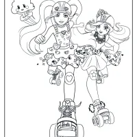 printable barbie video game hero coloring pages