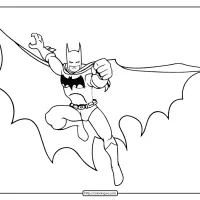 printable batman in action coloring pages
