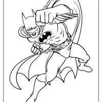 printable batman punch coloring pages