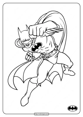 Printable Batman Punch Coloring Pages
