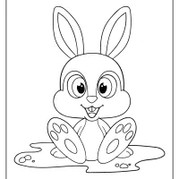 printable cute baby rabbit coloring pages