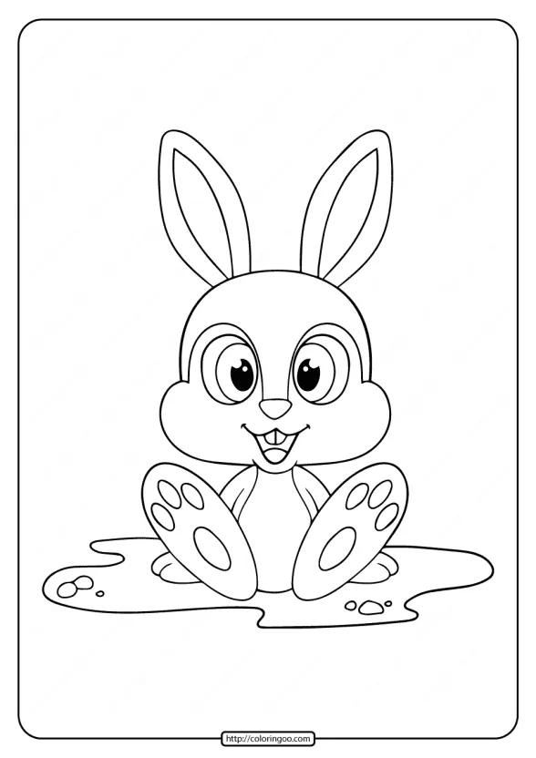 Printable Cute Baby Rabbit Coloring Pages 1 printable cute baby rabbit coloring pages