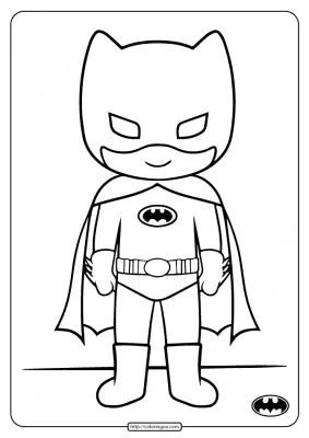 Printable Cute Batman Coloring Pages for Kids