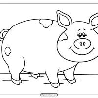 printable cute pig coloring pages