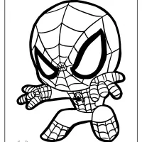 printable cute spiderman coloring page for kids