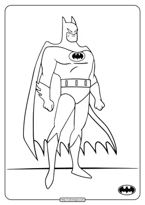 Printable DC Superhero Batman Coloring Pages