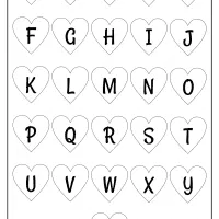 printable heart shaped alphabet uppercase letters