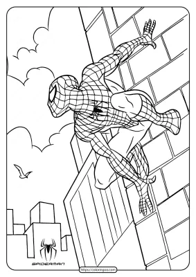 Printable Marvel Spiderman Pdf Coloring Page