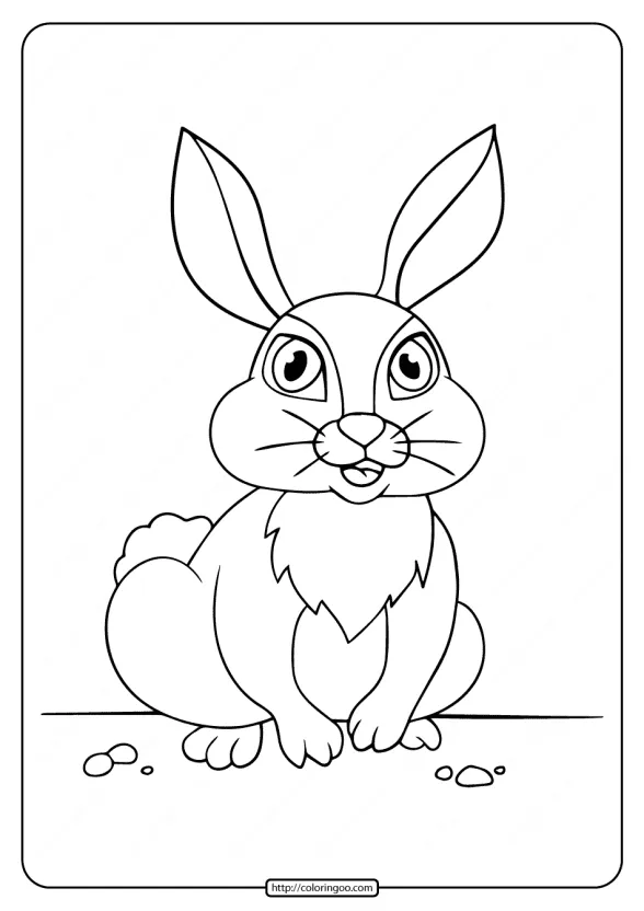 Printable Old Rabbit Coloring Pages for Kids 1 printable old rabbit coloring pages for kids