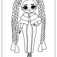 printable omg fashion doll dazzle coloring page