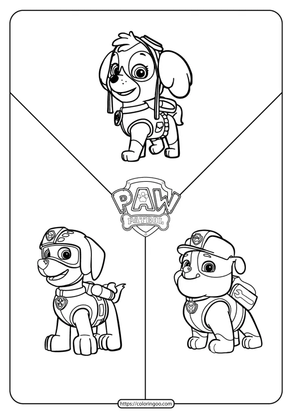 Printable Paw Patrol Friends Coloring Pages 1 printable paw patrol friends coloring pages