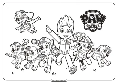 Printable Paw Patrol Friends Pdf Coloring Pages