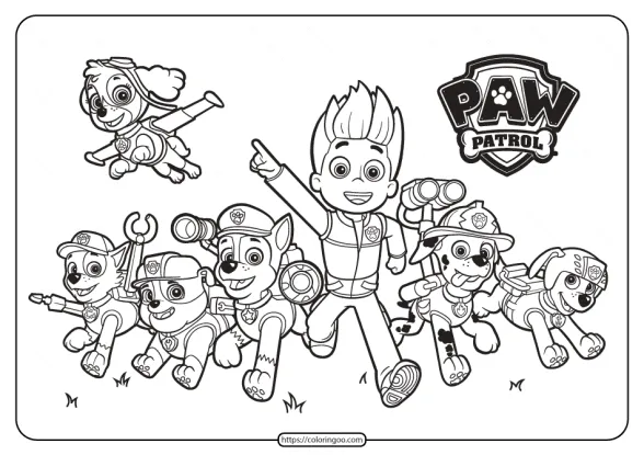Printable Paw Patrol Friends Pdf Coloring Pages 1 printable paw patrol friends pdf coloring pages