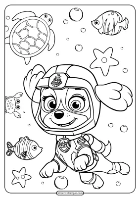 Printable Paw Patrol Pdf Coloring Pages for Boys