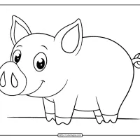 printable pig coloring pages for children