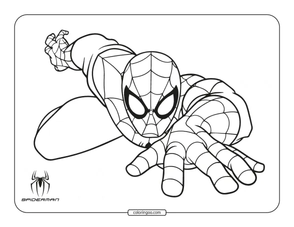 Printable Spiderman Coloring Pages for Kids 1 printable spiderman coloring pages for kids
