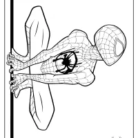 printable spiderman on the wall coloring page