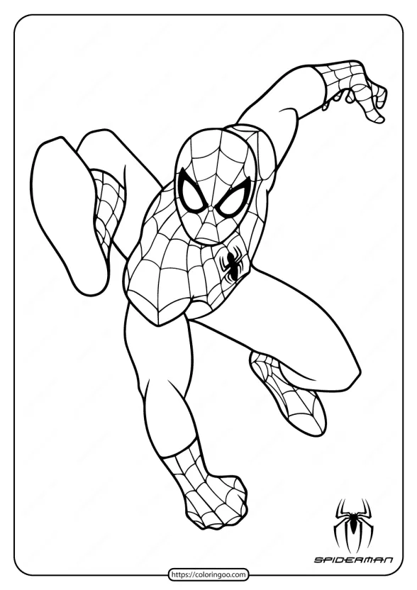 Printable Superhero Spiderman Coloring Pages 1 printable superhero spiderman coloring pages