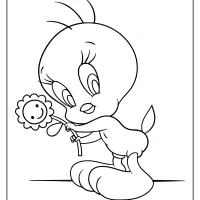 Printable Tweety Cute Sunflower Coloring Pages 37 printable tweety cute sunflower coloring pages