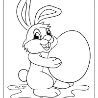 rabbit bring easter egg pdf coloring pages