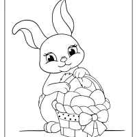 rabbit easter egg bracket coloring pages