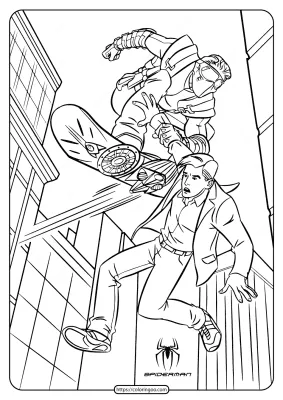 Spiderman Free Printable Coloring Pages