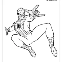 spiderman jumping pose pdf coloring pages
