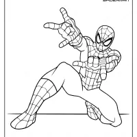 spiderman web shooting hand coloring pages