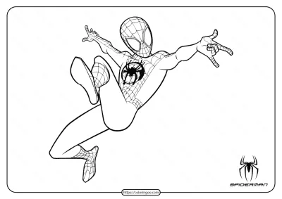 Spiderman Web Shooting Pdf Coloring Page
