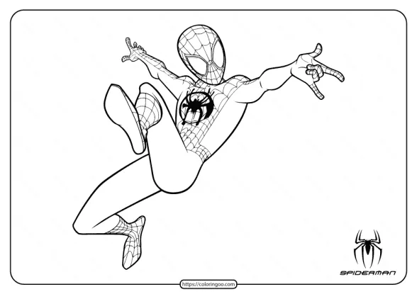 spiderman web shooting pdf coloring page e1599505837726