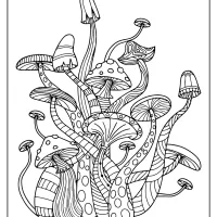 amazing mushrooms pdf coloring pages