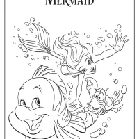 Ariel Flounder and Sebastian Coloring Pages 2 ariel flounder and sebastian coloring pages