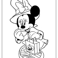 cute minnie mouse halloween coloring pages