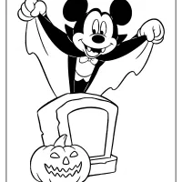 disney mickey mouse halloween coloring pages