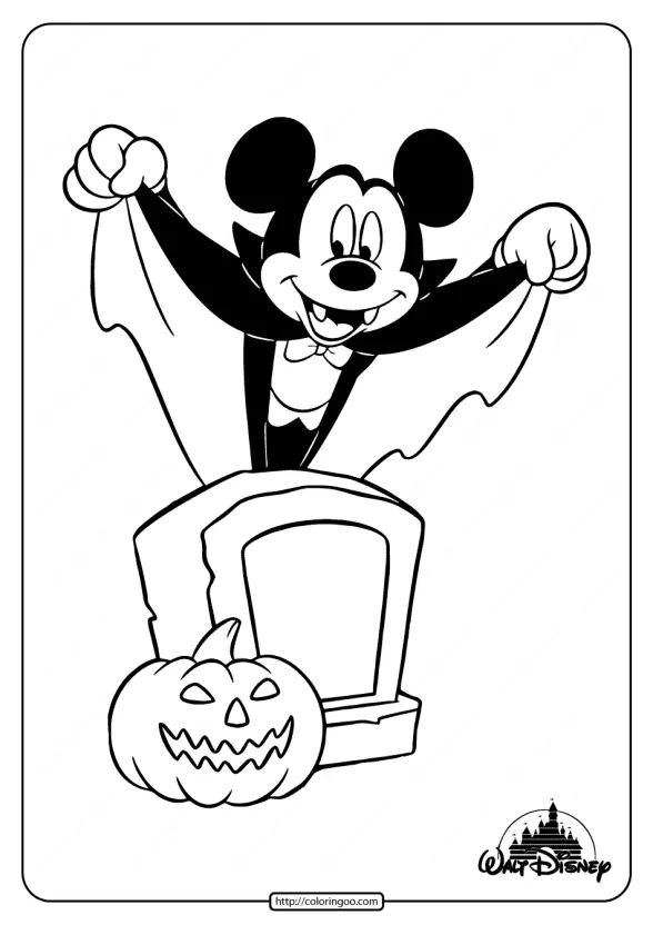 Disney Mickey Mouse Halloween Coloring Pages 1 disney mickey mouse halloween coloring pages