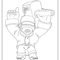 free printable brawl stars dj frank coloring pages